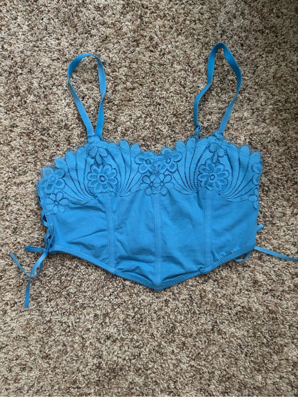 Colsie Blue Lace Trim Camisole